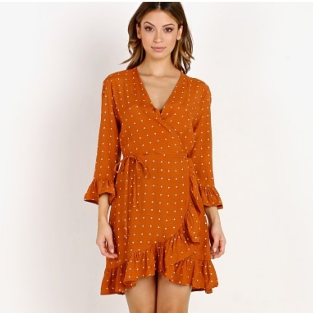 Faithful The Brand Polka Dot Wrap Dress